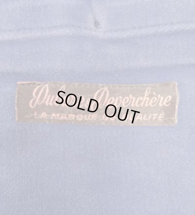 画像2: 50'S DUBURE & DEVERCHERE モールスキン フックボタン ワークパンツ フェードブルー (VINTAGE)