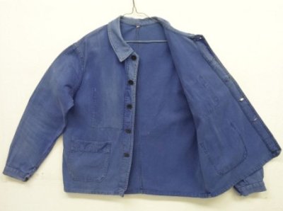画像4: 60'S LE MONT ST MICHAEL ワークジャケット カバーオール フェードブルー (VINTAGE)