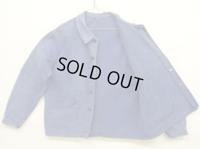 画像4: 60'S LE MONT ST MICHAEL ワークジャケット カバーオール フェードブルー (VINTAGE)