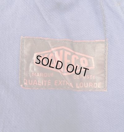 画像2: 50'S KONECO モールスキン フックボタン ワークパンツ インクブルー (VINTAGE)