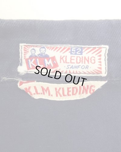 画像2: 80'S KLM KLEDING ダブルブレスト ワークジャケット カバーオール インクブルー (VINTAGE)