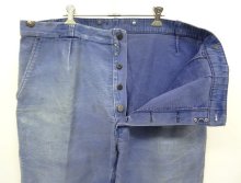他の写真1: 50'S DUBURE & DEVERCHERE モールスキン フックボタン ワークパンツ フェードブルー (VINTAGE)