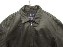 他の写真1: 00'S GAP 旧タグ 裏地キルティング レザー ドリズラージャケット ブラック (VINTAGE)