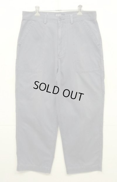 画像1: 90'S RALPH LAUREN コットンピケ ユーティリティパンツ ブルー (VINTAGE)