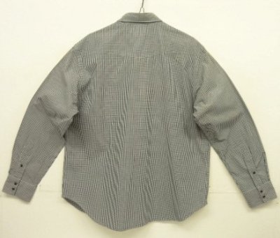 画像3: 90'S RALPH LAUREN "WESTERN" ポプリン 長袖 ウエスタンシャツ ブラック/ホワイト ギンガムチェック (VINTAGE)
