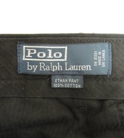 画像2: 90'S RALPH LAUREN "ETHAN PANT" ツープリーツ チノパンツ ブラック (VINTAGE)