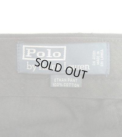 画像2: 90'S RALPH LAUREN "ETHAN PANT" ツープリーツ チノパンツ ブラック (VINTAGE)