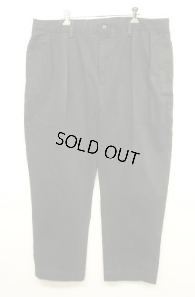 画像1: 90'S RALPH LAUREN "ETHAN PANT" ツープリーツ チノパンツ ブラック (VINTAGE)