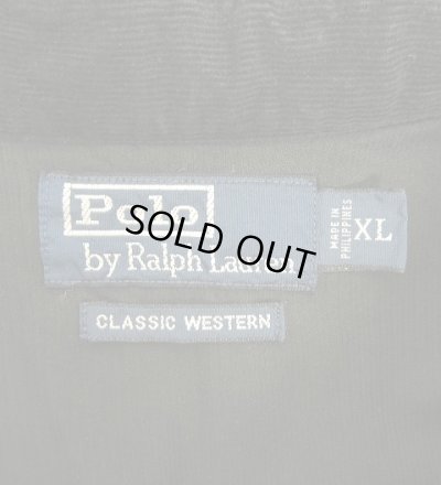 画像2: 90'S RALPH LAUREN "CLASSIC WESTERN" コーデュロイ 長袖 ウエスタンシャツ ブラック (VINTAGE)