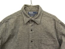 他の写真1: 90'S RALPH LAUREN "LOWELL SPORT" ヘリンボーン 長袖 シャツ チャコールグレー (VINTAGE)