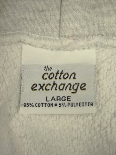 画像2: 90'S THE COTTON EXCHANGE ヘビーウエイト プルオーバー スウェットパーカー ヘザーグレー USA製 (VINTAGE)