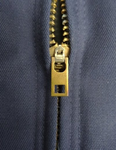 画像3: 80'S RED KAP 裏地キルティング ワークジャケット TALONジップ ネイビー USA製 (VINTAGE)