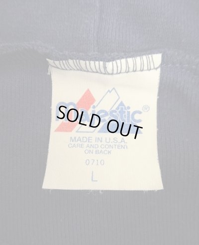 画像2: 90'S MAJESTIC "NEWYORK YANKEES" モックネック 長袖 Tシャツ ネイビー USA製 (VINTAGE)