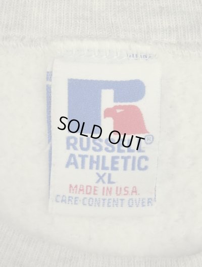 画像2: 90'S RUSSELL ATHLETIC 前Vガゼット付き クルーネック スウェットシャツ ヘザーグレー USA製 (VINTAGE)