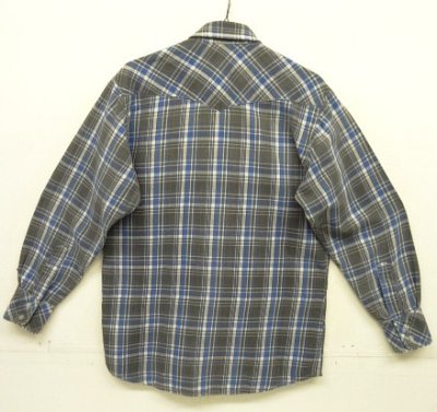 画像3: 80'S VAN HEUSEN コットン100% 長袖 フランネルシャツ チェック柄 (VINTAGE)