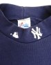 画像3: 90'S MAJESTIC "NEWYORK YANKEES" モックネック 長袖 Tシャツ ネイビー USA製 (VINTAGE) (3)