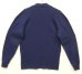 画像4: 90'S MAJESTIC "NEWYORK YANKEES" モックネック 長袖 Tシャツ ネイビー USA製 (VINTAGE) (4)