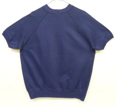 画像6: 80'S GEARING UP ラグランスリーブ クルーネック 半袖 スウェットシャツ ネイビー (DEADSTOCK)