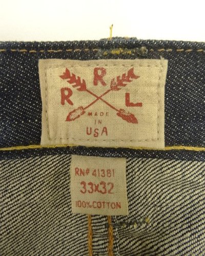 画像2: RRL "JAPAN WOVEN SELVEDGE DENIM" 赤耳付き 日本製デニム インディゴ USA製 (USED)