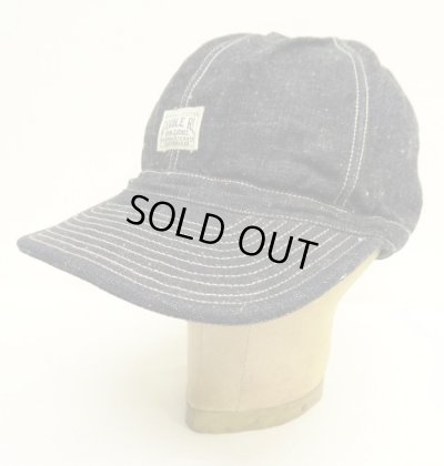 画像1: RRL 耳付きデニム ワークキャップ インディゴ (DEADSTOCK)