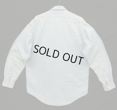 画像3: 90'S RRL 初期 三ツ星タグ 長袖 シャンブレーシャツ ブルー (VINTAGE)