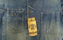 他の写真2: RRL ”LEWIS" ヴィンテージ＆リペア加工 月桂樹ボタン デニム カバーオール インディゴ USA製 (DEADSTOCK)