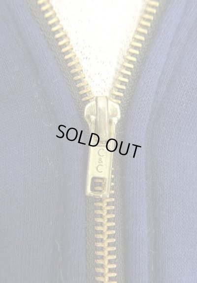 画像3: 90'S PINE GROVE 裏地サーマル フルジップ ダブルフェイス スウェットパーカー ネイビー C&Cジップ (VINTAGE)