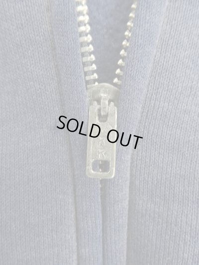 画像3: 90'S CHEETAH フルジップ スウェットパーカー フェードネイビー アルミジップ USA製 (VINTAGE)