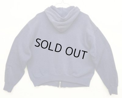 画像3: 80'S UNKNOWN フルジップ スウェットパーカー フェードネイビー アルミジップ (VINTAGE)