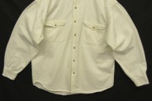 他の写真3: 90'S COLISEUM BLUES コットン 長袖 バンドカラーシャツ ホワイト (VINTAGE)