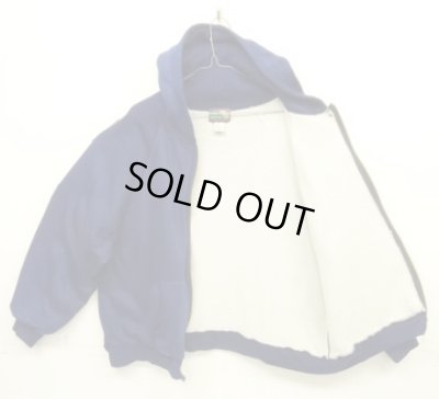 画像4: 90'S PINE GROVE 裏地サーマル フルジップ ダブルフェイス スウェットパーカー ネイビー C&Cジップ (VINTAGE)