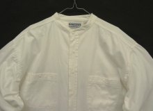 他の写真1: 90'S CACTUS CLOTHING コットン 長袖 バンドカラーシャツ ホワイト (VINTAGE)