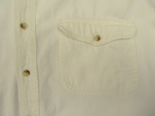 他の写真2: 90'S COLISEUM BLUES コットン 長袖 バンドカラーシャツ ホワイト (VINTAGE)
