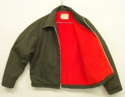 画像4: 70'S BIG MAC 裏地ボア付き ワークジャケット TALONアルミジップ オリーブ (VINTAGE)