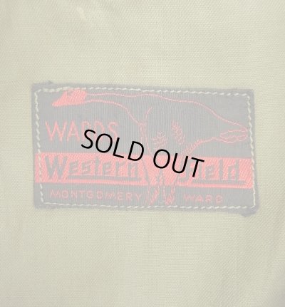 画像2: 40'S MONTGOMERY WARD "WESTERN FIELD" ポプリン ハンティングジャケット オリーブ (VINTAGE)