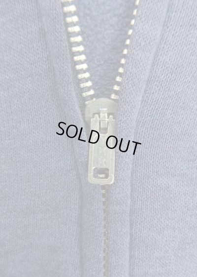 画像2: 80'S UNKNOWN フルジップ スウェットパーカー フェードネイビー アルミジップ (VINTAGE)