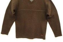 他の写真2: 05'S PATAGONIA 裾ロゴ Vネック ニット ダークブラウン USA製 (VINTAGE)