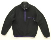 90'S PATAGONIA "STRETCH SYNCHILLA TOP" Rマーク旧ロゴ シンチラ ハーフジップ プルオーバー ブラック USA製 (VINTAGE)