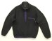 画像1: 90'S PATAGONIA "STRETCH SYNCHILLA TOP" Rマーク旧ロゴ シンチラ ハーフジップ プルオーバー ブラック USA製 (VINTAGE) (1)