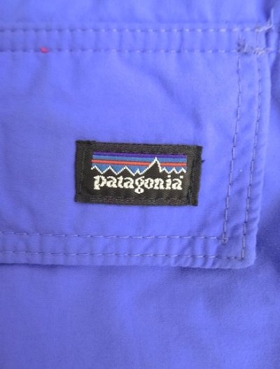 画像4: 90'S PATAGONIA 旧ロゴ ハーフジップ ナイロンアノラック ブルー USA製 (VINTAGE)