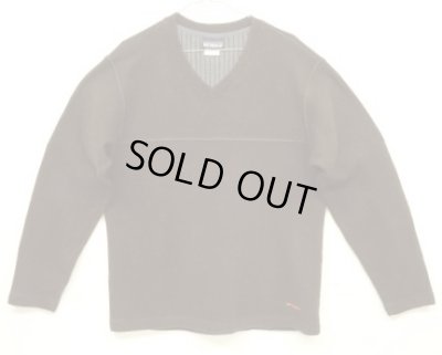 画像1: 05'S PATAGONIA 裾ロゴ Vネック ニット ダークブラウン USA製 (VINTAGE)