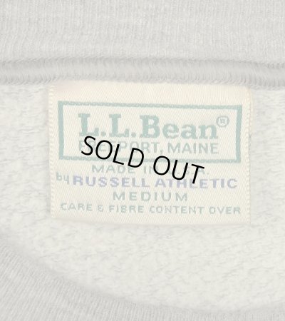 画像2: 80'S LL Bean by RUSSELL ATHLETIC 前V＆脇ガゼット スウェットシャツ ヘザーグレー USA製 (VINTAGE)