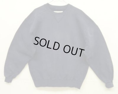 画像1: 80'S LL Bean by RUSSELL ATHLETIC 前Vガゼット スウェットシャツ ネイビー USA製 (VINTAGE)