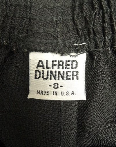 画像2: ALFRED DUNNER ウエストゴム入り イージーパンツ ブラック USA製 (VINTAGE)
