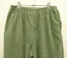 他の写真3: ALFRED DUNNER ウエストゴム入り 細コーデュロイ イージーパンツ ライトグリーン (VINTAGE)