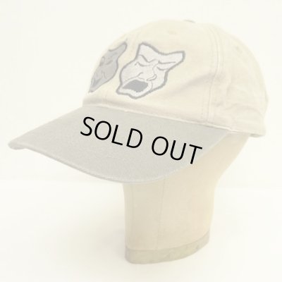 画像1: TWO FACE 6パネル ツートンカラー ベースボールキャップ カーキ/ベージュ (USED)