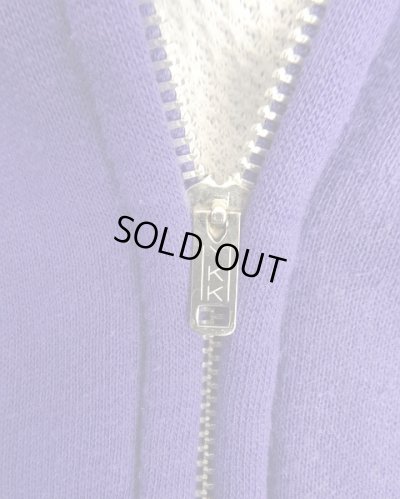 画像4: 80'S MAC GREGOR 裏地サーマル フルジップ ダブルフェイス スウェットパーカー グレープ アルミジップ (VINTAGE)