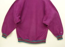 他の写真3: 90'S CHAMPION "エラー品両袖目付き" 刺繍タグ リバースウィーブ 目無し 無地 グレープ/リブライン USA製 (VINTAGE)