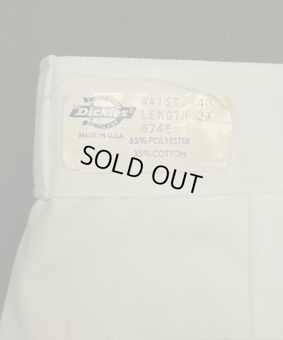 画像3: 80'S DICKIES 874 チビタグ ワークパンツ ホワイト W40L29 USA製 (DEADSTOCK)