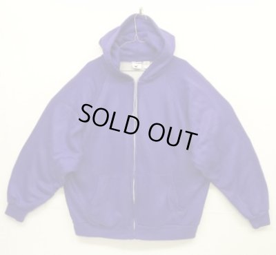 画像1: 80'S MAC GREGOR 裏地サーマル フルジップ ダブルフェイス スウェットパーカー グレープ アルミジップ (VINTAGE)